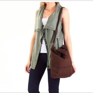 Army green Anthropologie Vest